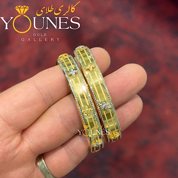 النگو طلای گل نگینی